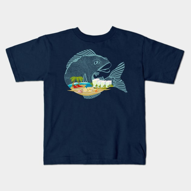 Dry Dream for a Beautiful Fish Kids T-Shirt by BullShirtCo